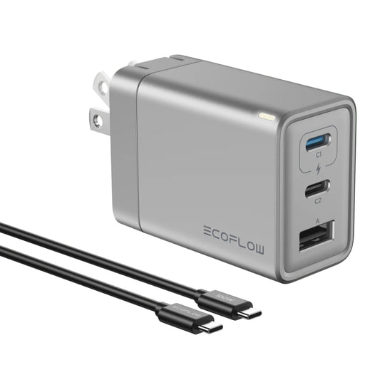 Cargador EcoFlow RAPID GaN de 65 W con cable de 60 W